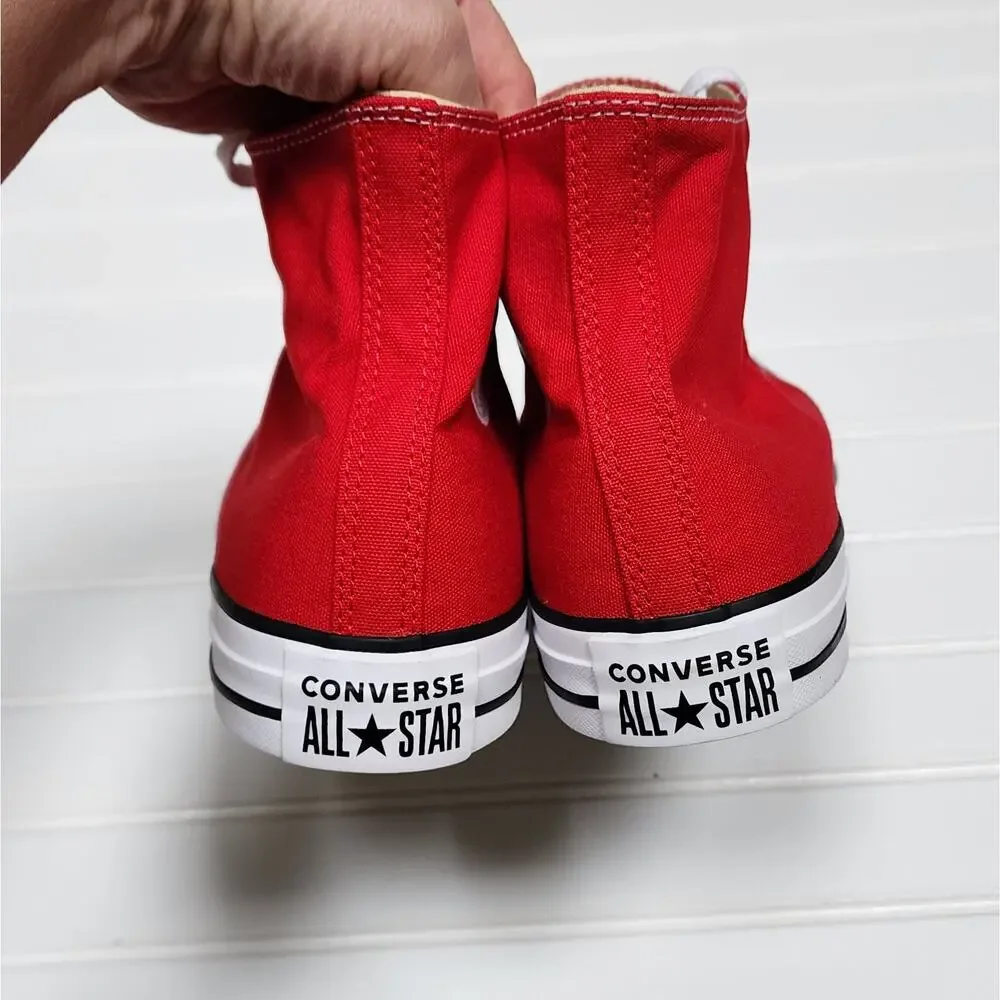 Converse Chuck Taylor All Star High Adults Sneakers Size 12 Men's/14 Women's Red - Picture 4 of 10